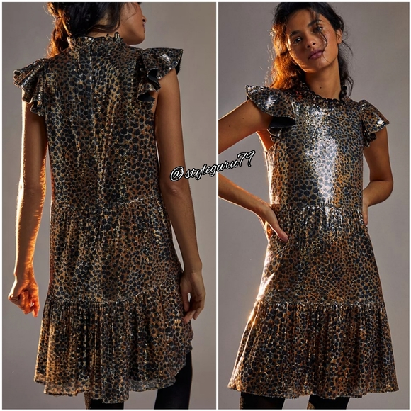 NWT, Anthropologie, JOELLA SEQUINED MINI DRESS - Picture 1 of 2